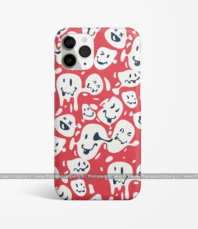 Distorted Smileys Doodle Phone Case