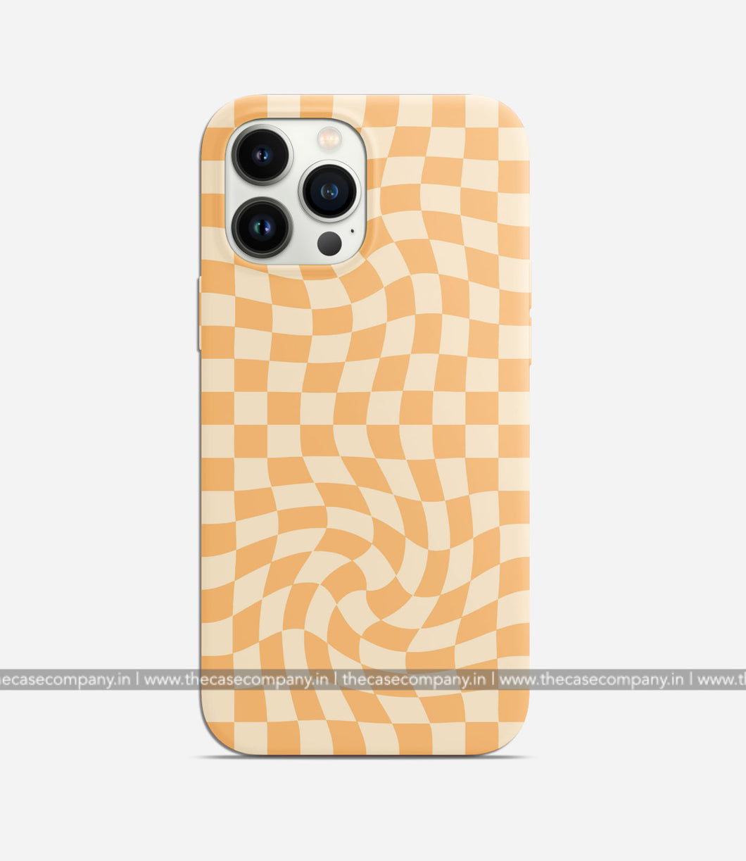 Distorted Squares Checkered Print Case