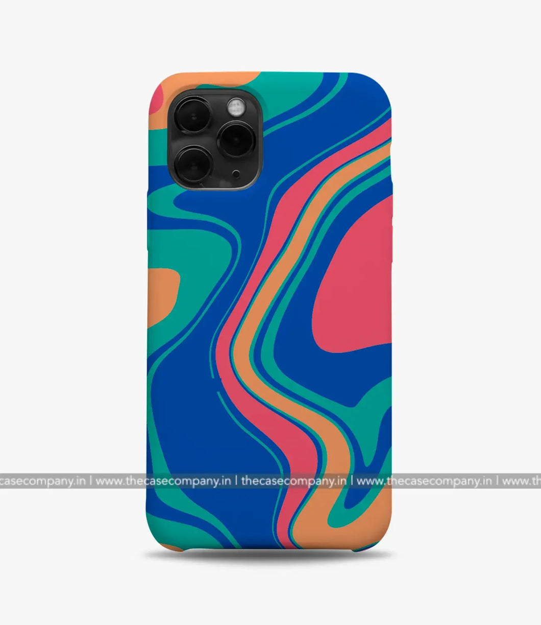 Electric Blue Marble Print Case