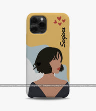 Load image into Gallery viewer, Girl Portrait Custom Name Phone Case
