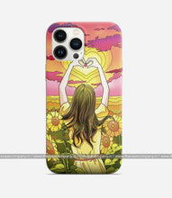 Load image into Gallery viewer, Girl With Sunflowers Phone Case
