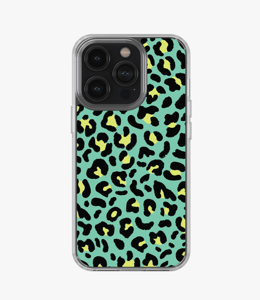 Green Leopard Print Silicone Case