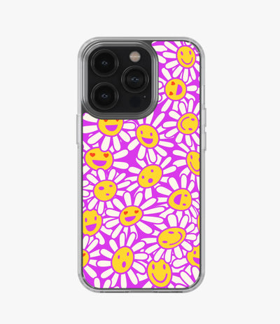 Happy Smiley Floral Silicone Case