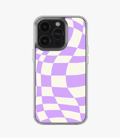 Lavender Checkered Silicone Case
