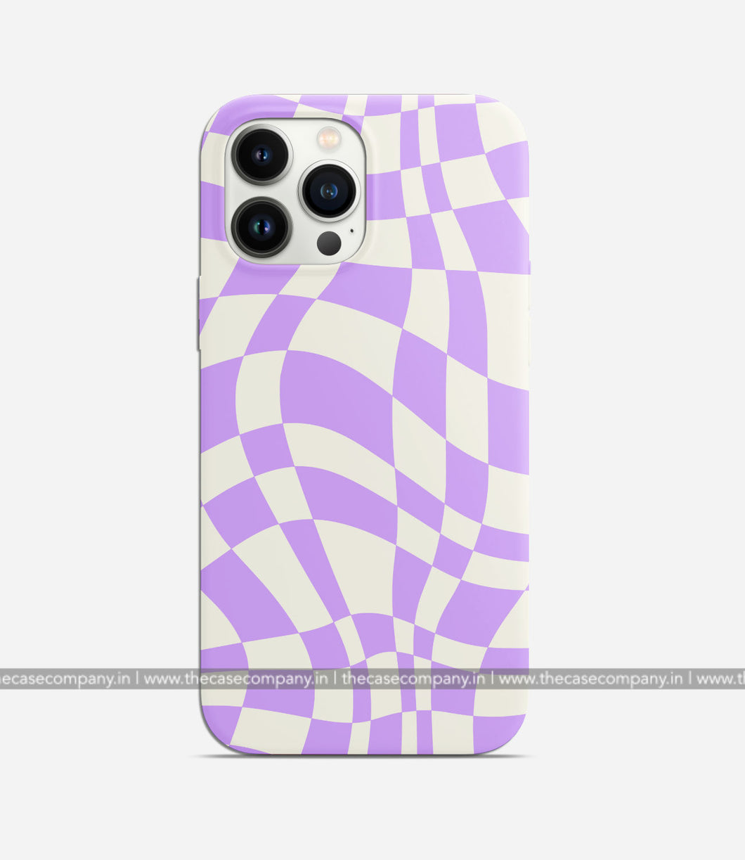 Lavender Checkered Print Case