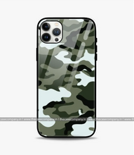 Load image into Gallery viewer, Military Camo Glass Phone Case
