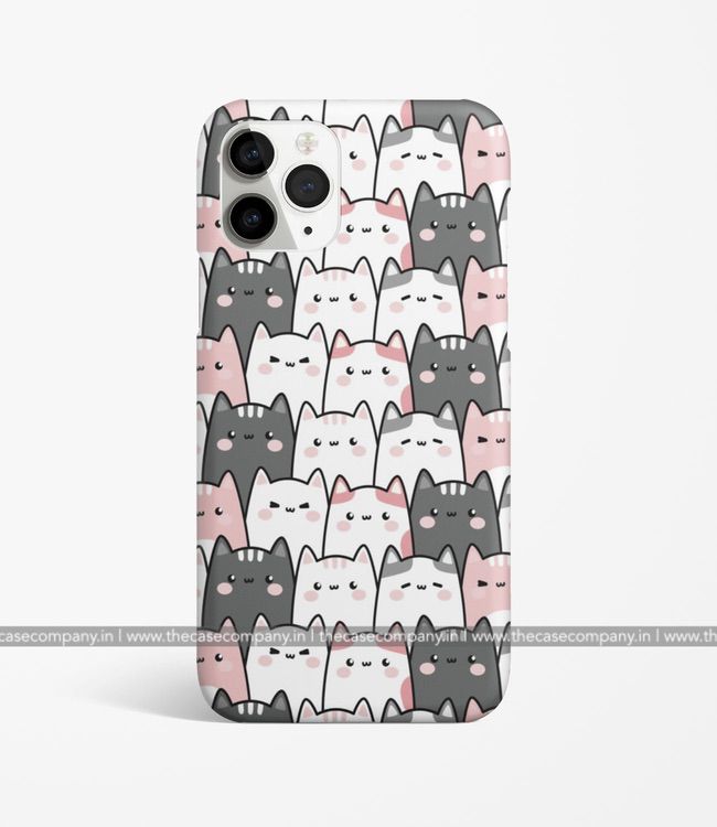 Pastel Cute Cats Doodle Phone Case
