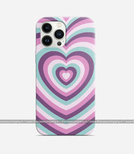 Load image into Gallery viewer, Pastel Violet &amp; Green Heart Y2K Phone Case
