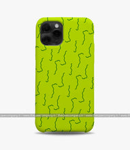 Load image into Gallery viewer, Neon Green Stroke Pattern Phone Case
