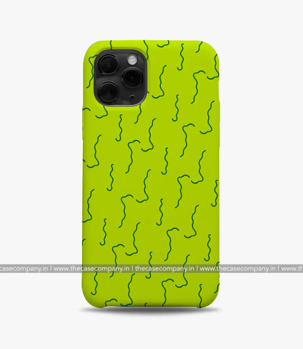 Neon Green Stroke Pattern Phone Case