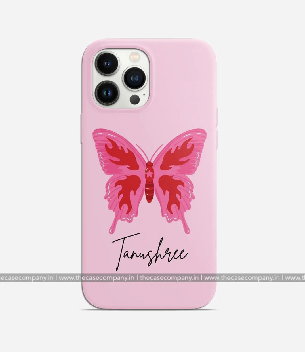 Pink Butterfly Boho Custom Name Case