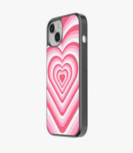 Load image into Gallery viewer, Pink Flare Heart Y2K Glass Case

