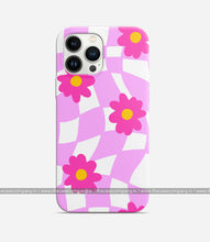 Load image into Gallery viewer, Pink &amp; White Floral Checkered Case

