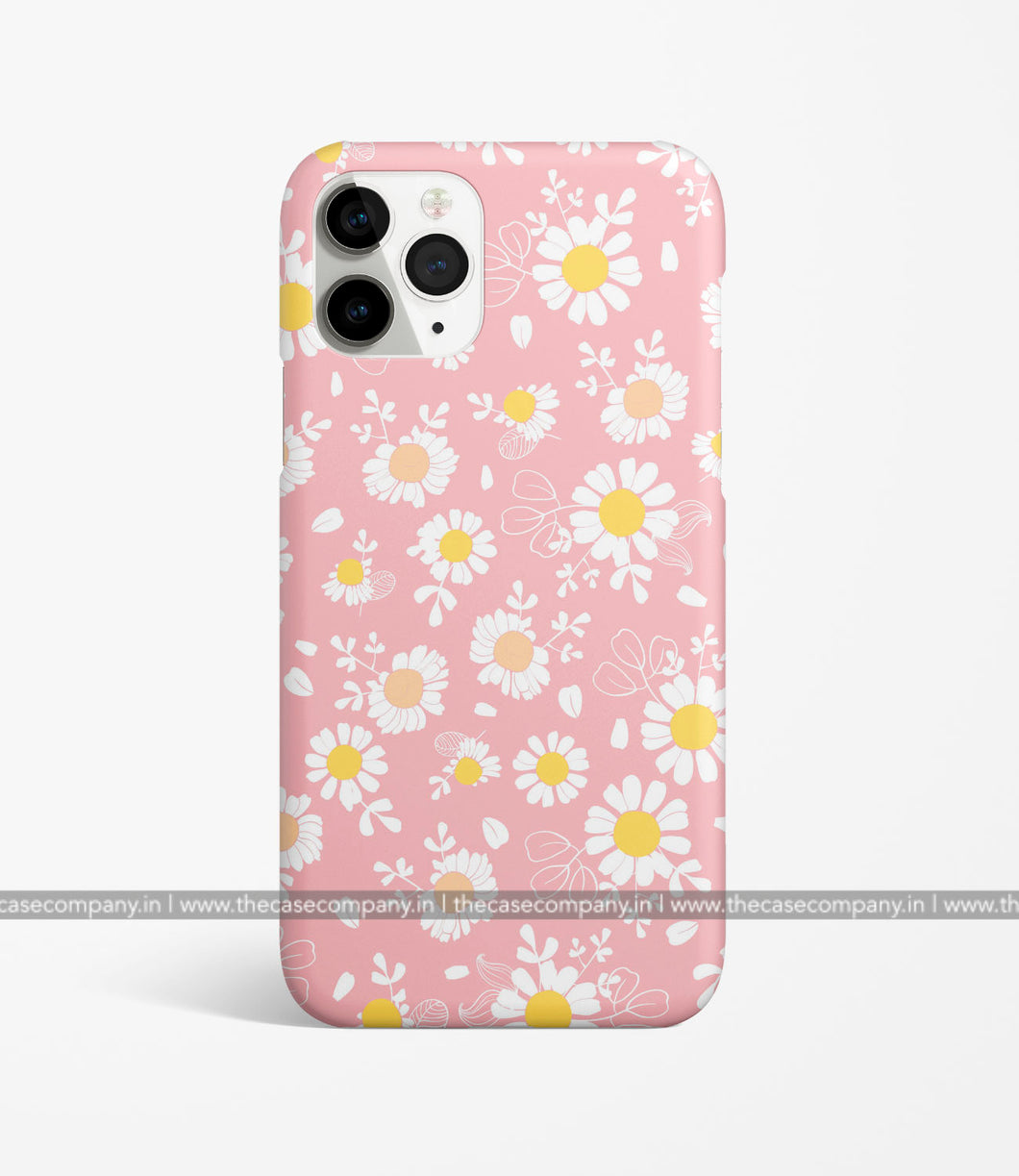 Retro Daisies Pink Floral Phone Case