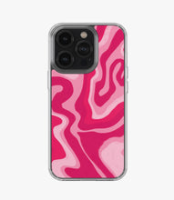 Load image into Gallery viewer, Retro Liquid Swirl Pink Silicone Case
