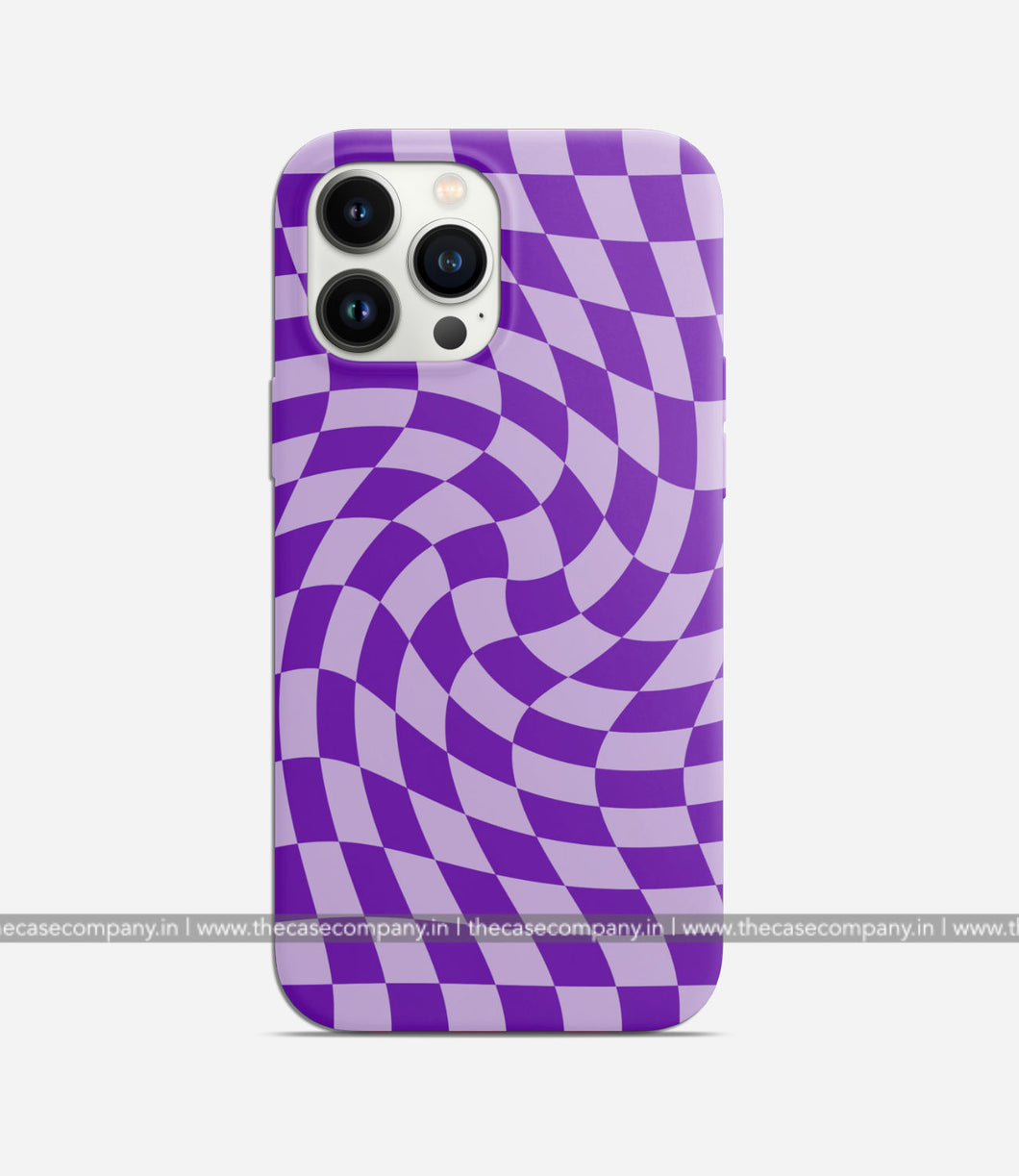 Royal Purple Checkered Print Case