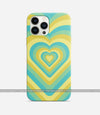 Summer Green & Yellow Heart Y2K Phone Case