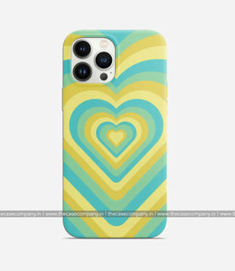 Summer Green & Yellow Heart Y2K Phone Case