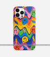 Wavy Colorful Smiley Phone Case