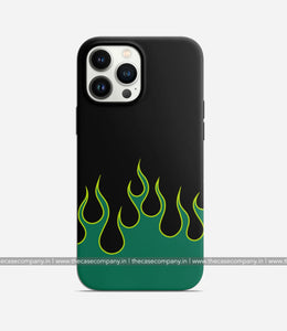 Y2K Green Flames Phone Case