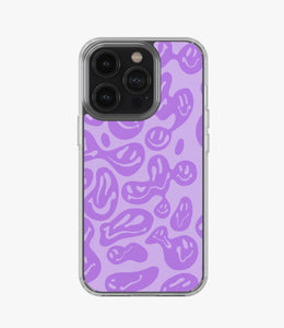 Y2K Pastel Purple Dripping Smiley Silicone Case