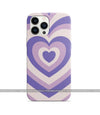 Y2K Pastel Purple Retro Hearts Phone Case