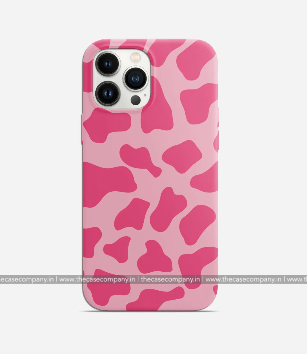 Y2K Pink Cow Print Phone Case