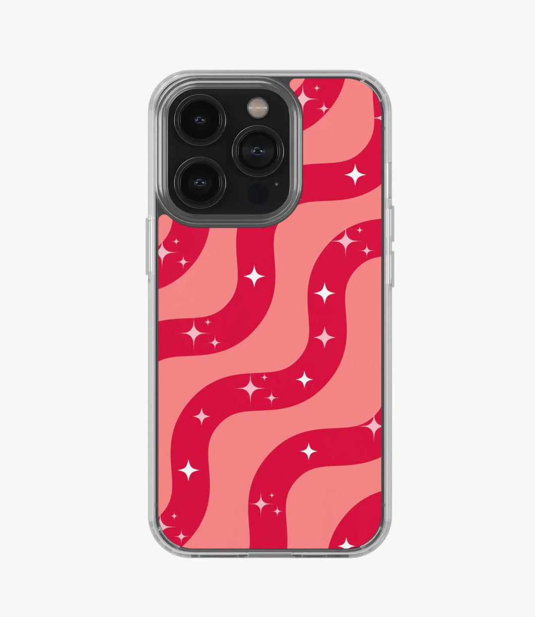 Y2K Red/Pink Retro Swirl Silicone Case