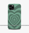 Y2K Green Heart Phone Case