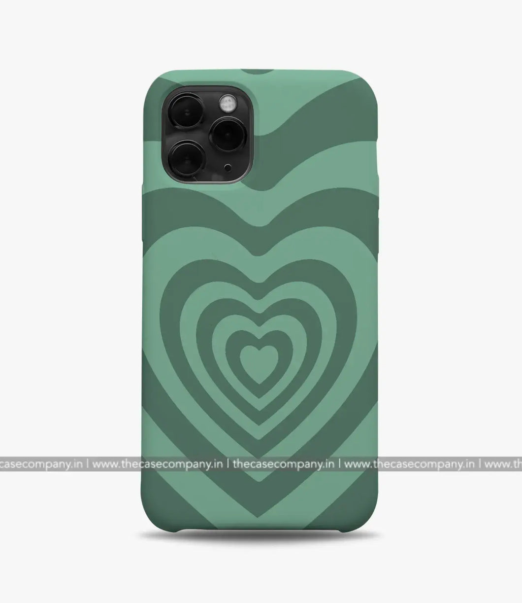 Y2K Green Heart Phone Case
