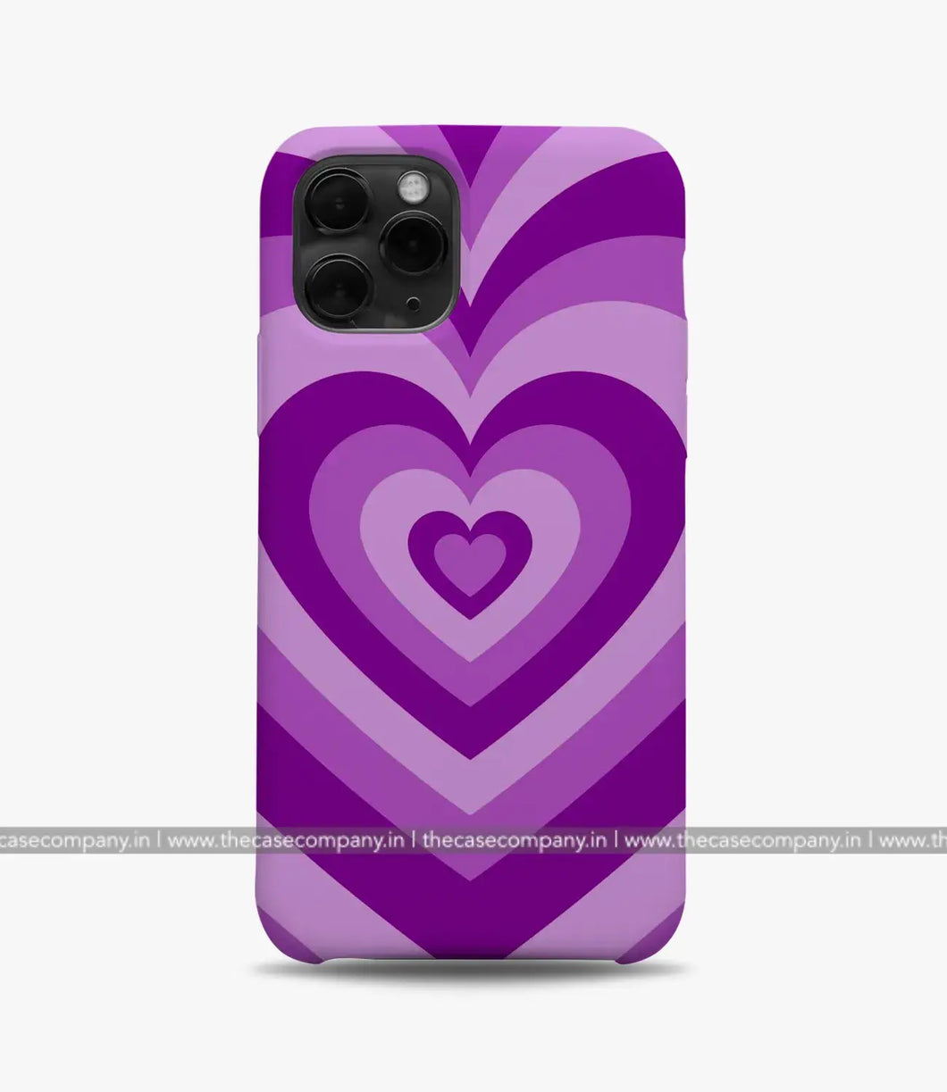 Y2K Purple Hearts Phone Case