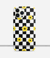 Yellow Daisy Floral Checkered Case