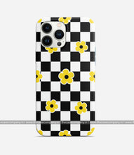 Load image into Gallery viewer, Yellow Daisy Floral Checkered Case
