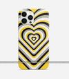 Yellow & Black Heart Y2K Phone Case