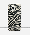 Zebra Black/Almond Phone Case