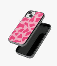 Load image into Gallery viewer, Y2k Pink Cow Print Glass Case

