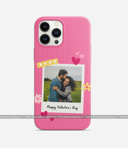 Personalized Polaroid Photo Valentine Matte Case - Pink Sharbet