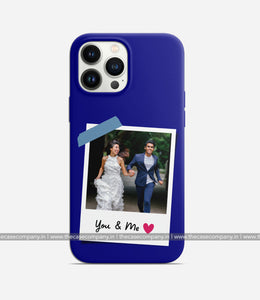 Personalized Polaroid Photo You & Me Case - Navy