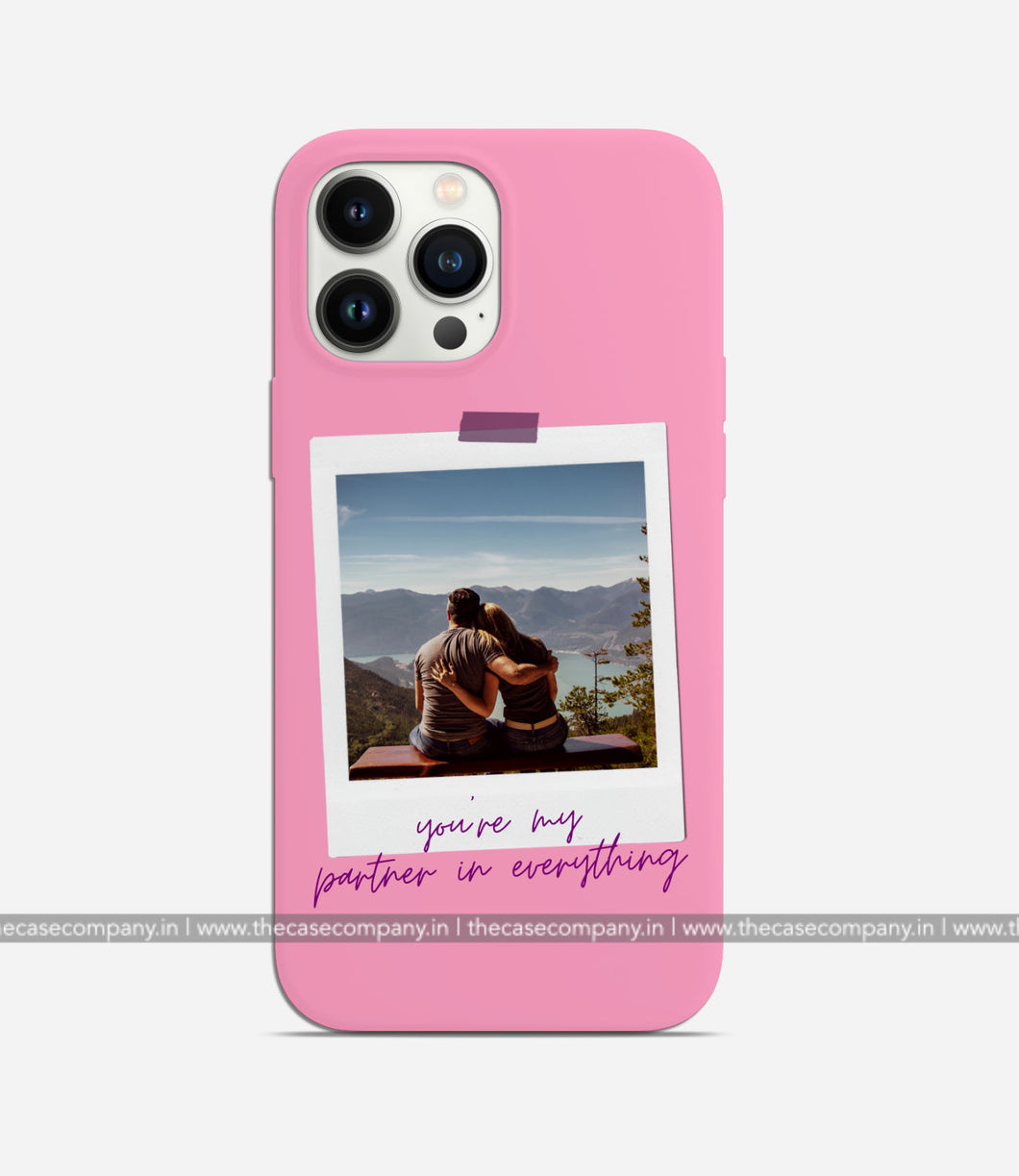 Customizable Polaroid Photo Matte Case - Carnation Pink