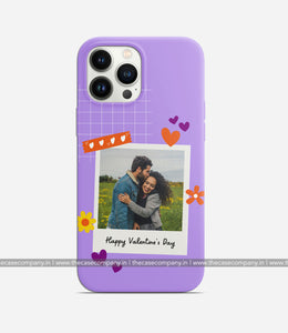 Personalized Polaroid Photo Valentine Matte Case - Bright Lavender
