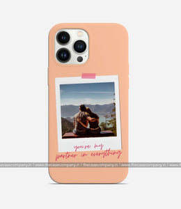Customizable Polaroid Photo Matte Case - Peach