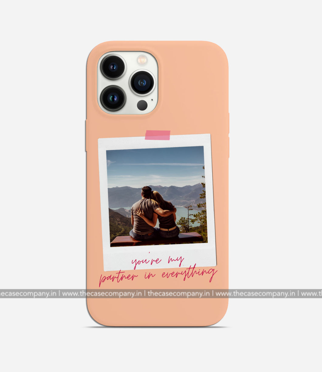 Customizable Polaroid Photo Matte Case - Peach