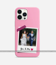 Load image into Gallery viewer, Personalized Polaroid Photo You &amp; Me Case - Carnation Pink
