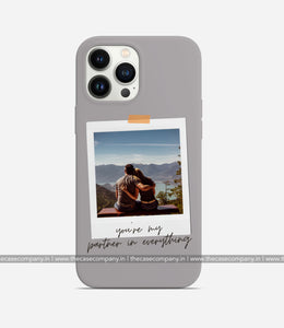 Customizable Polaroid Photo Matte Case - Light Grey