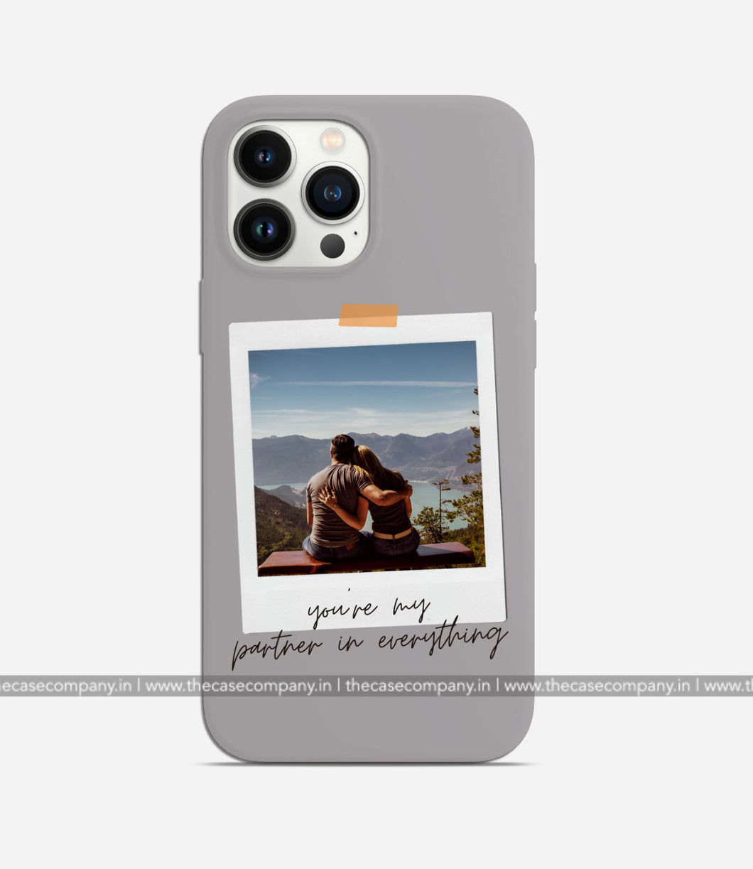 Customizable Polaroid Photo Matte Case - Light Grey