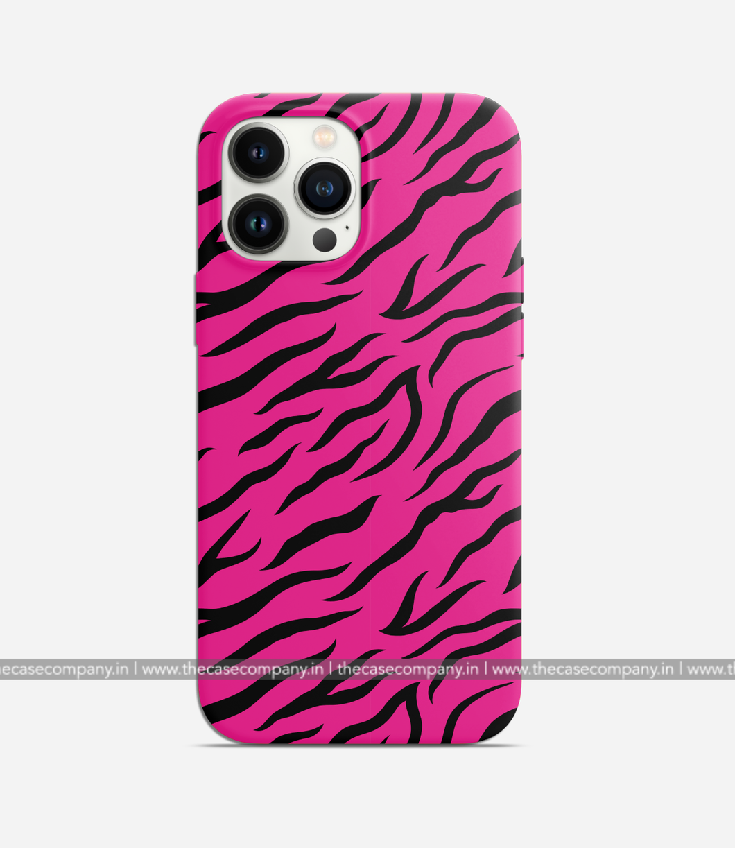 Zebra Pink/Black Phone Case